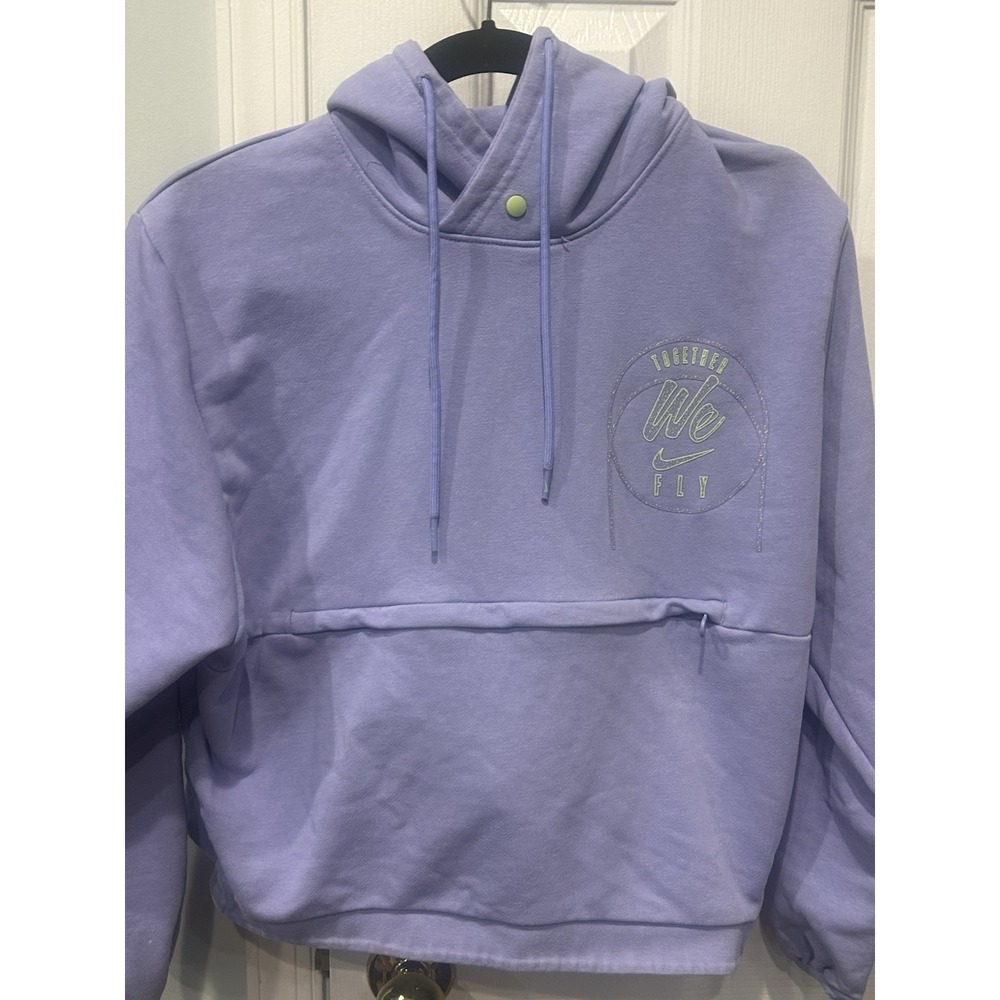 NIKE BASKETBALL DRI-FIT PULLOVER ATHLETIC HOODIE PURPLE SZ XS WOMENS